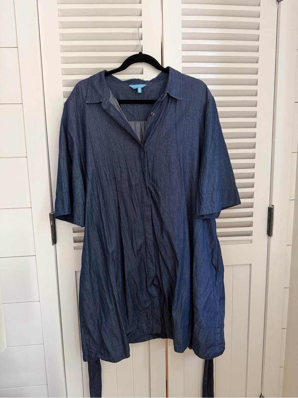 Riley Mini Shirtdress in Chambray